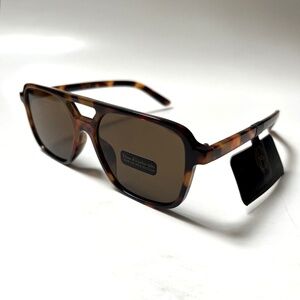 NWT Original HOUSE OF HARLOW Double Bridge Aviator Sunglasses Tortoise Shell DBW